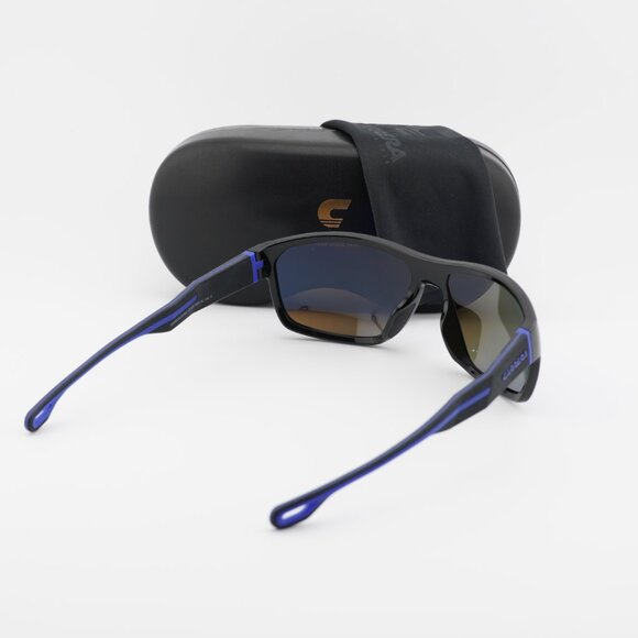 CARRERA 4018/S 0D51 Z0 Rectangle Sunglasses - Black/Blue Mirror - Picture 8 of 10